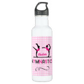 Gymnastiek Gymnast Cute Pink Persoonlijk Waterfles (Voorkant)