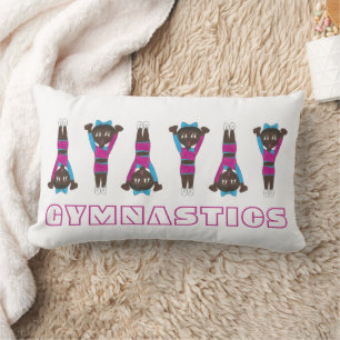 Gymnastiek Gymnast Decor Gym Coach Tumbling Roze Kussen