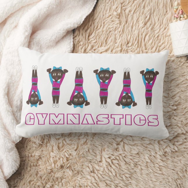 Gymnastiek Gymnast Decor Gym Coach Tumbling Roze Kussen (Deken)