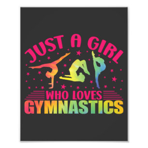 Gymnastiek Gymnast Gewoon Een Meisje Die Van Gymna Foto Afdruk