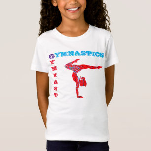 Gymnastiek Gymnast Rood + Blauw = Paarse Abstract T-shirt