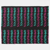 Gymnastiek Gymnast Scribble Fleece Blanket (Voorkant (Horizontaal))