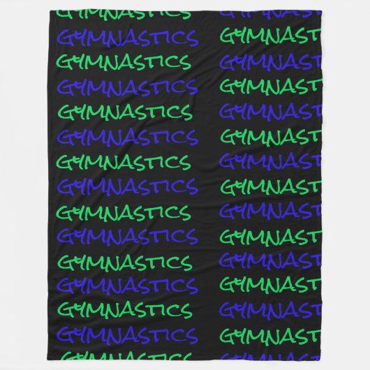 Gymnastiek Gymnast Typography Fleece Blanket (Voorkant)