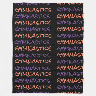 Gymnastiek Gymnast Typography Fleece Blanket Deken