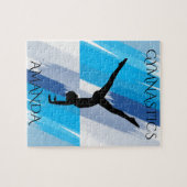 Gymnastiek gymnastiekpuzzel. Persoonlijke naam. Legpuzzel (Horizontaal)
