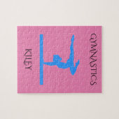 Gymnastiek gymnastiekpuzzel. Persoonlijke naam. Legpuzzel (Horizontaal)