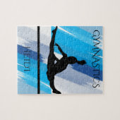 Gymnastiek gymnastiekpuzzel. Persoonlijke naam. Legpuzzel (Horizontaal)