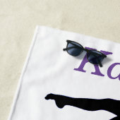 Gymnastiek Handspring Over Hearts Strandlaken (In situ)