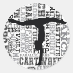 Gymnastiek Handstand Ronde Sticker