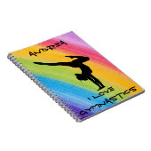 Gymnastiek Handstandaard Rainbow Funky Sketch Font Notitieboek (Rechterzijde)