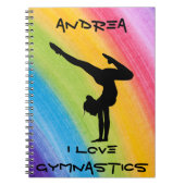 Gymnastiek Handstandaard Rainbow Funky Sketch Font Notitieboek (Voorkant)