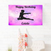 Gymnastiek "Happy Birthday" Aangepaste wervelingen Spandoek (Insitu)