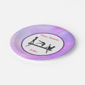 Gymnastiek "Happy Birthday" Balans Papieren Bordje (Gekanteld)