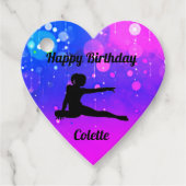 Gymnastiek Happy Birthday Bedankjes Labels (Voorkant)