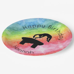 Gymnastiek "Happy Birthday" Bord papier