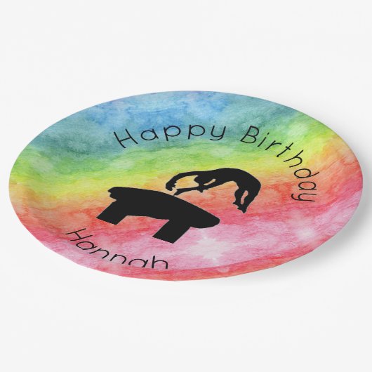 Gymnastiek "Happy Birthday" Bord papier (Gekanteld)