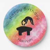 Gymnastiek "Happy Birthday" Bord papier (Voorkant)