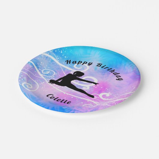Gymnastiek Happy Birthday Custom Swirl Paper Bord (Gekanteld)