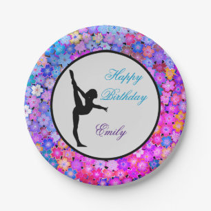 Gymnastiek Happy Birthday gepersonaliseerd Papieren Bordje