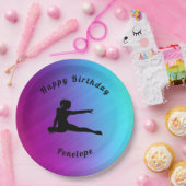 Gymnastiek Happy Birthday Gradient Paper Borden Papieren Bordje (Feest)