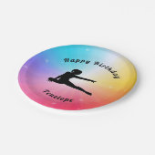 Gymnastiek Happy Birthday Rainbow Paper Borden Papieren Bordje (Gekanteld)