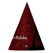 Gymnastiek "Happy Birthday" Red Sparkle Vault Feesthoedjes (Links)