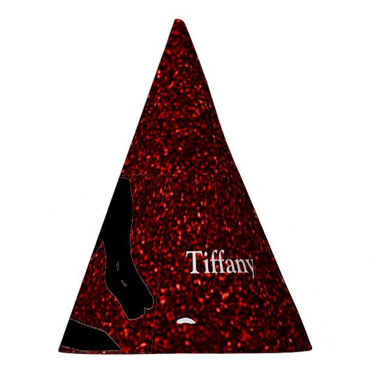 Gymnastiek "Happy Birthday" Red Sparkle Vault Feesthoedjes (Rechts)