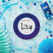 Gymnastiek "Happy Birthday" Royal Sparkle Papieren Bordje (Feest)
