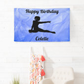 Gymnastiek "Happy Birthday" Tulle Banner (Insitu)