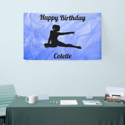 Gymnastiek "Happy Birthday" Tulle Banner (Beurs)