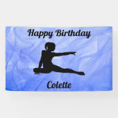 Gymnastiek "Happy Birthday" Tulle Banner (Horizontaal)
