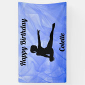 Gymnastiek "Happy Birthday" Tulle Banner (Verticaal)