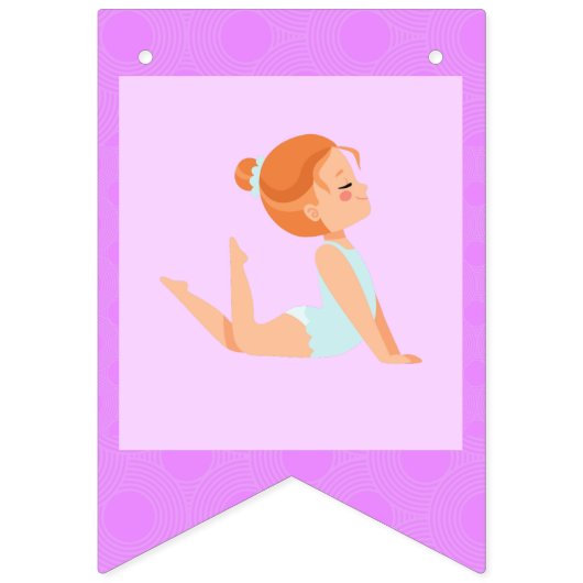 Gymnastiek Happy Birthday Vlaggetjes (Eerste vlag)