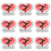 Gymnastiek hart Stickers (Voorkant)