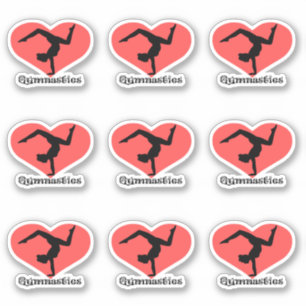 Gymnastiek hart Stickers