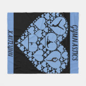 Gymnastiek hartdeken is gepersonaliseerd. fleece deken (Voorkant (Horizontaal))