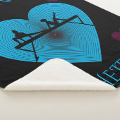 Gymnastiek harten en gymnast aangepaste deken. sherpa deken (3/4)