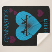 Gymnastiek harten en gymnast aangepaste deken. sherpa deken (Voorkant (horizontaal))