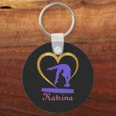 Gymnastiek Harthart van de goudgymnast Sleutelhanger (Voorkant)