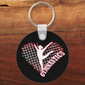 Gymnastiek hartketting sleutelhanger (Voorkant)