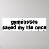 Gymnastiek heeft mijn leven één keer gered poster (Voorkant)