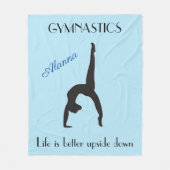 Gymnastiek: Het leven is beter ondersteboven Licht Fleece Deken (Voorkant)