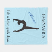 Gymnastiek: Het leven is beter ondersteboven Licht Fleece Deken (Voorkant (Horizontaal))