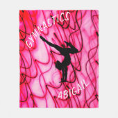 Gymnastiek Hot Pink Wave Blanket Fleece Deken (Voorkant)