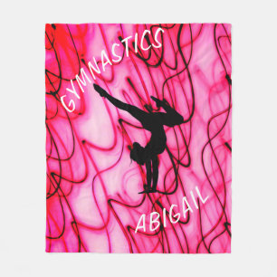 Gymnastiek Hot Pink Wave Blanket Fleece Deken