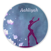 Gymnastiek "I Love Gymnastics" Balans Keramische Knop (Voorkant)