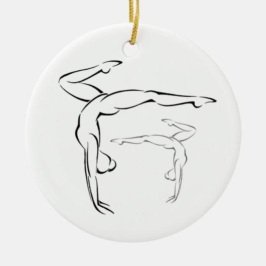 Gymnastiek II Keramisch Ornament (Voorkant)