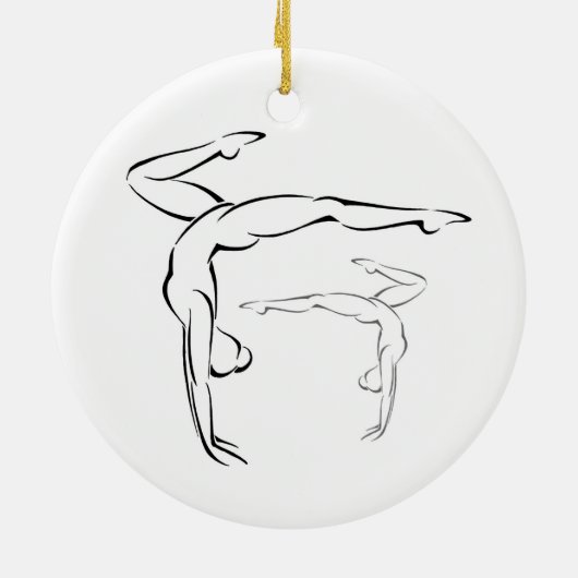 Gymnastiek II Keramisch Ornament (Achterkant)