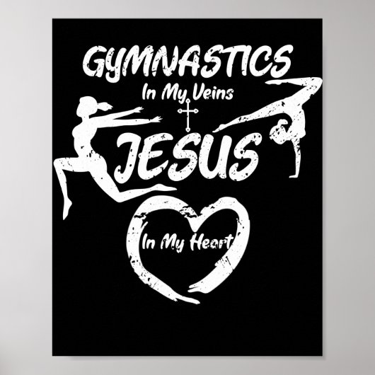 Gymnastiek in mijn zegen Jezus Christelijke gymnas Poster (Voorkant)