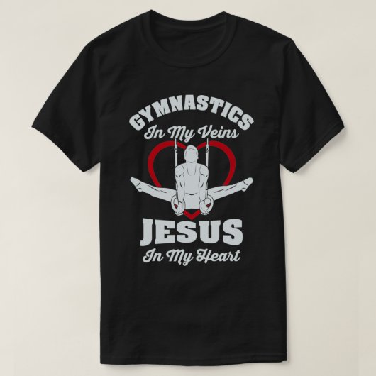 Gymnastiek in mijn zegen Jezus in mijn hartspier G T-shirt (Design voorkant)